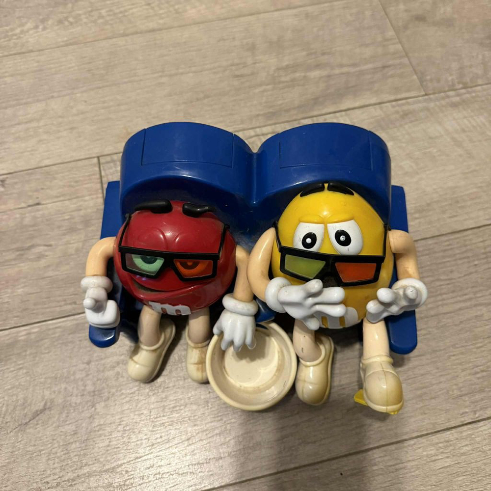Vintage M&M's Blue Red Yellow Candy Dispenser - Picture 2 of 16